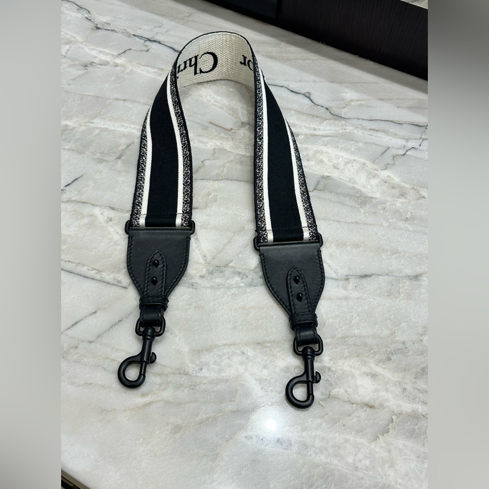 Christian Dior Canvas Embroidered Shoulder Strap